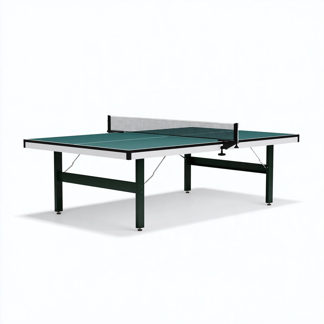 Table de tennis de table 274 x 152.5 x 76 cm en acier vert foncé avec filet