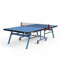 Table de tennis de table 274 x 152.5 x 76 cm bleue en acier pliable à roulettes
